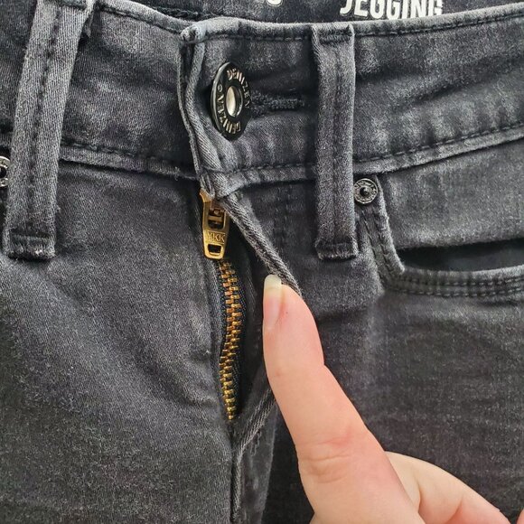 Denizen by Levi's Low-Rise Jegging Women's‎ Rinsed Black Denim Stretch Jeans W25 - Picture 3 of 8